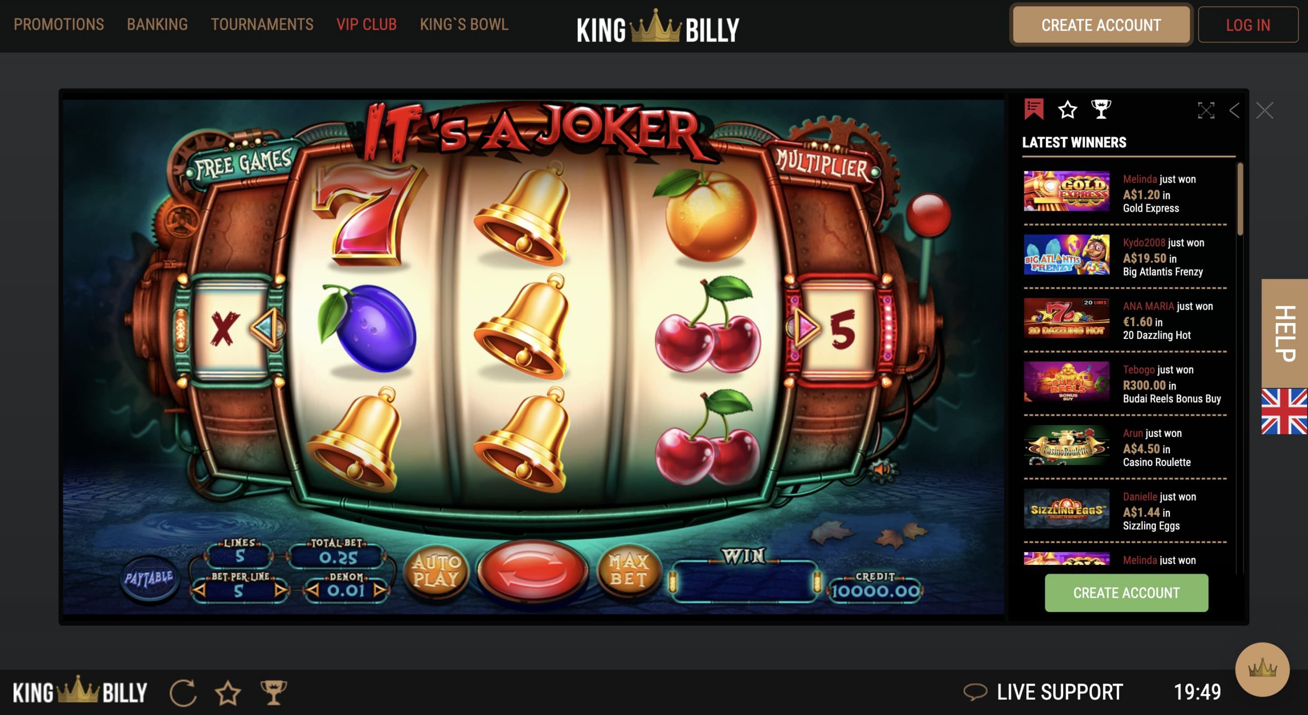 King Billy Casino Slots