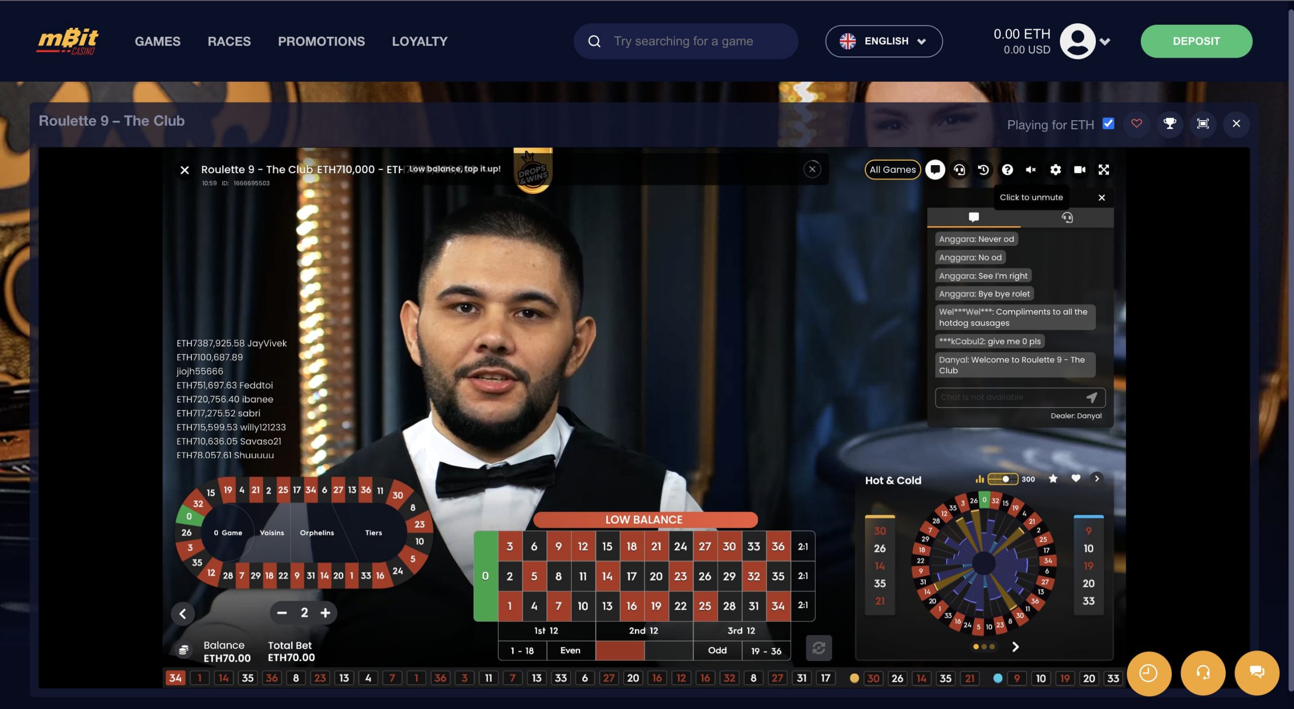 mbit live roulette